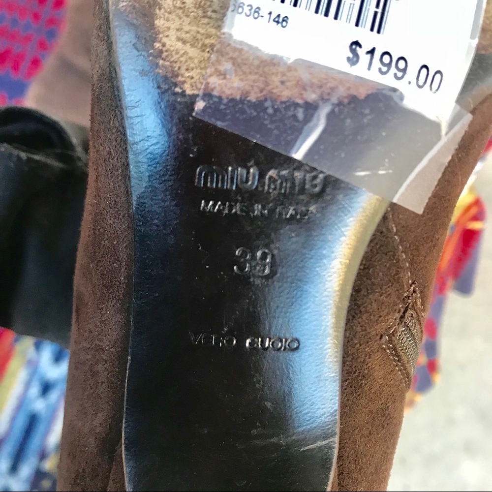 Prada Miu Miu Suede Knee Boots - image 5